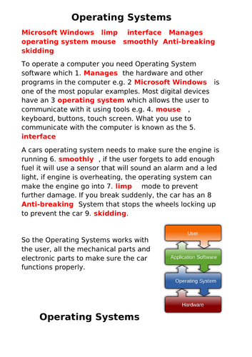 Year 7 or Year 8 Introduction to Operating Systems | Teaching Resources