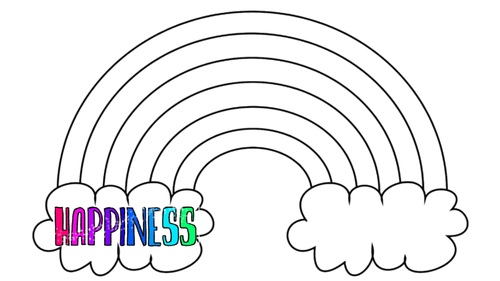 Happiness rainbow template | Teaching Resources