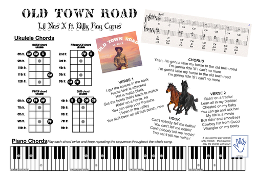 Old Town Road Performance Sheet (Jam Pack) | Teaching Resources