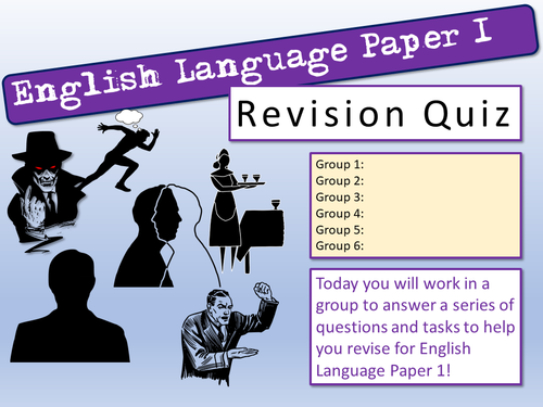 AQA English Language Paper 1 Revision | Teaching Resources