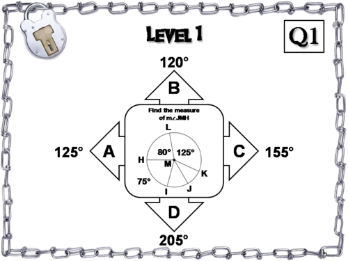 Central and Inscribed Angles Activity: Geometry Escape Room Math