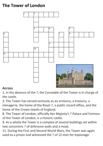 The Tower of London Crossword