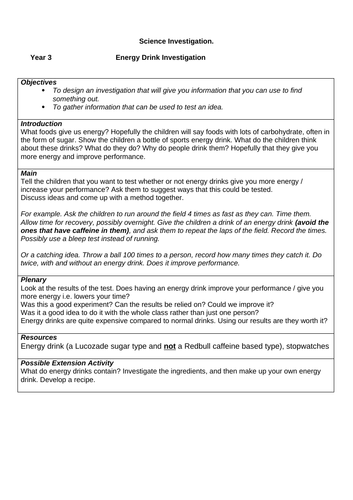Science Investigations Lesson Plans | Teaching Resources