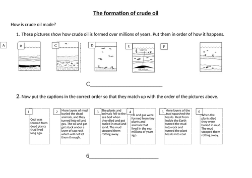Formation of crude oil | Teaching Resources