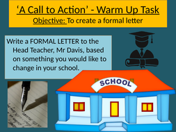 A Formal Letter - KS3 Writing Assessment | Teaching Resources