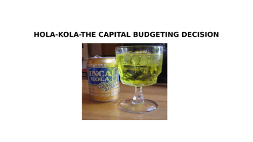 Hola Kola Case Solution | PDF | Financial Economics | Financial Accounting