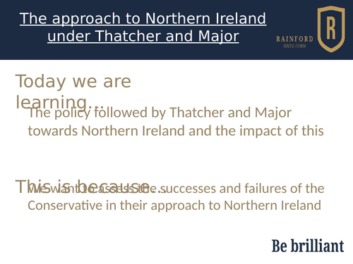 AQA 7042 Britain 2S - The troubles under Major