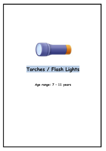 Science/DT: Torches / Flash Lights UOW | Teaching Resources