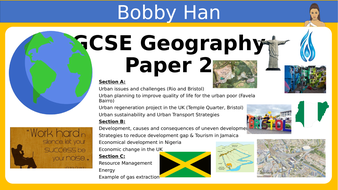 AQA GCSE Geography Paper 2 Revision Powerpoint by bobbyhan888 ...
