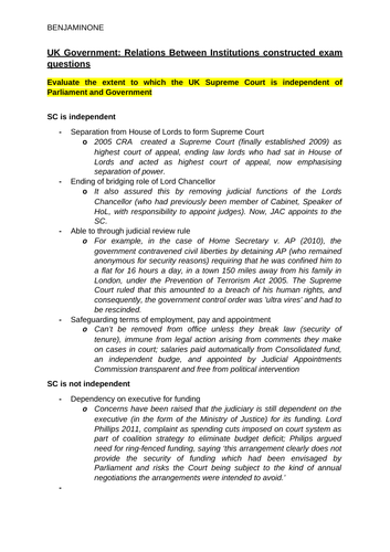 a level politics supreme court uk essay