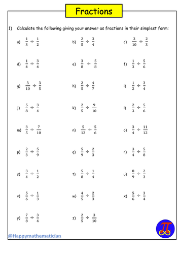 Division Of Fractions | Teaching Resources