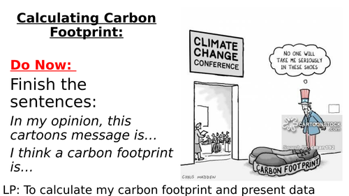 Calculating Carbon Footprint Lesson and Resource | Teaching Resources