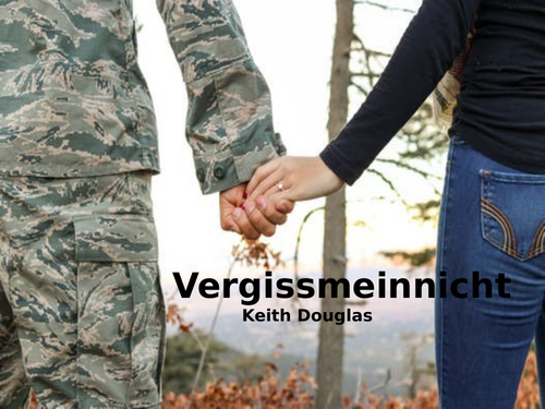 Vergissmeinnicht by Keith Douglas- Poetry Analysis (CCEA GCSE Conflict Poetry)