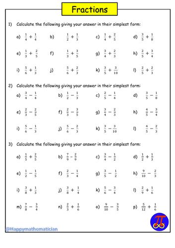 Fractions For KS3 | Teaching Resources