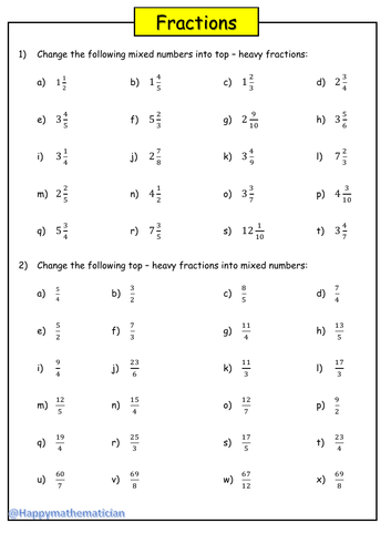 Fractions For KS3 | Teaching Resources