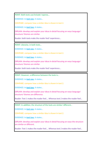 Comparative 7a+7b Edexcel
