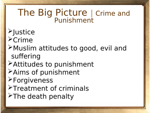 Edexcel GCSE (9-1) Religious Studies Spec B - Crime and Punishment. Section 2. Area of study 2.