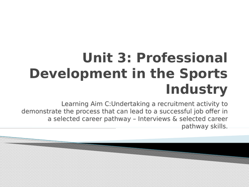 BTEC Sport Level 3 Unit 3 Learning Aim C Part 2