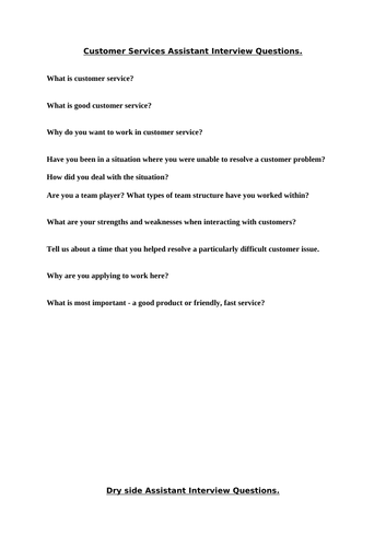 BTEC Sport Level 3 Unit 3 Learning Aim C - Interview Questions