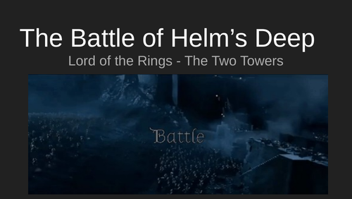 Lord of the Rings Two Towers - Battle of Helm's Deep descriptive ...