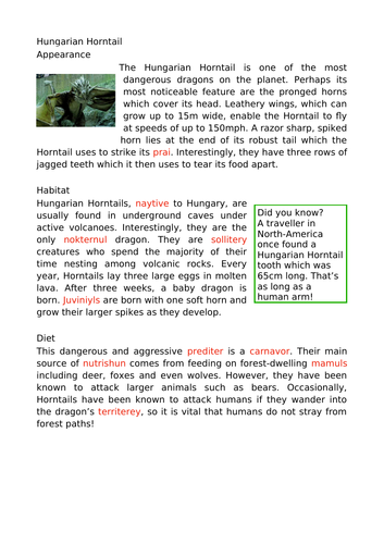 Non chronological report examples picture