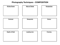 AQA GCSE Photography Resources / Starters / Activities | Teaching Resources