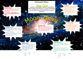 space homework grid ks2