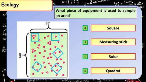 £1 ONLY! KS4 AQA GCSE Biology (Science) Ecology Multiple Choice