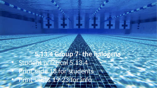 5.13.4 Group 7 the halogens (AQA 9-1 Synergy)