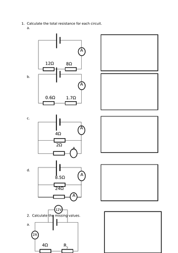 Series And Parallel Circuit Rules | Teaching Resources