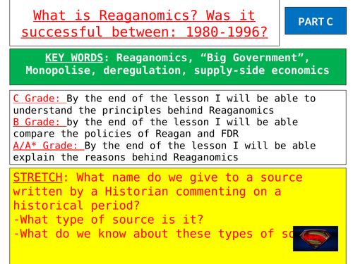 Lesson 1 - introduction to Reagan and Reaganomics