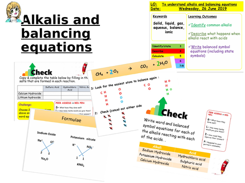 CC8d Alkalis and Balancing equations