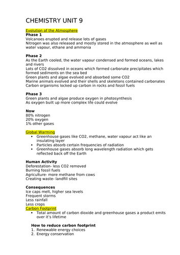 Chemistry AQA GCSE topic 9 WITH required practicals