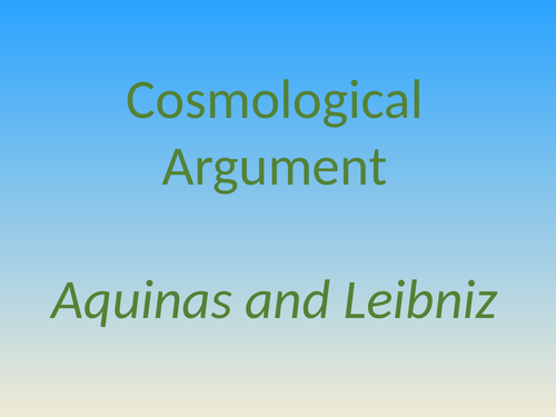 The Cosmological Argument