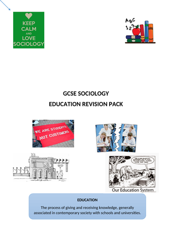 GCSE Sociology Education Revision Pack (AQA) | Teaching Resources
