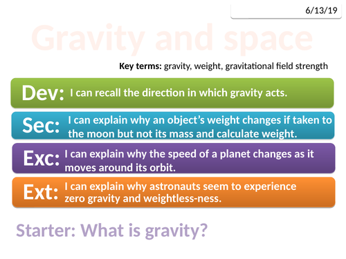 8Ld Gravity and space (Exploring Science)
