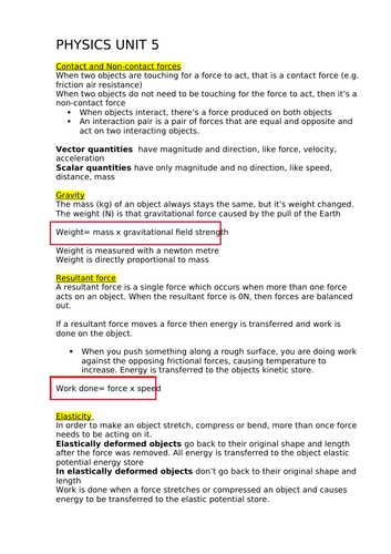 Physics AQA GCSE topic 5 WITH required practicals