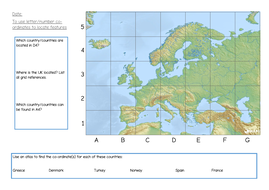 KS1/2 Map skills - grid references | Teaching Resources