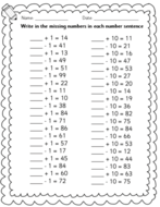 Year 1/ Year 2 - Adding and subtracting 10 and 1 Maths worksheets KS1 ...