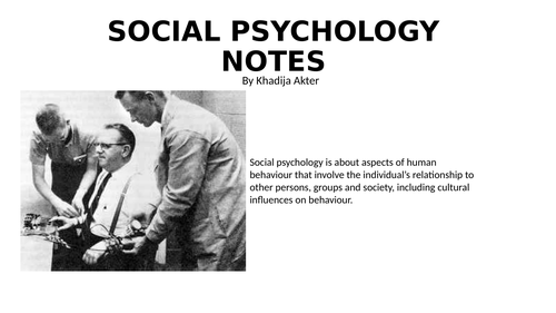 Edexcel Social Psychology A Level Revision Notes