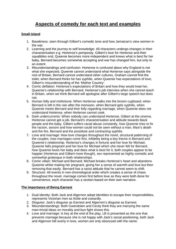 Aspects Of Comedy AO4 English Lit A Level Teaching Resources