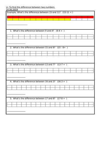 Finding the difference | Teaching Resources