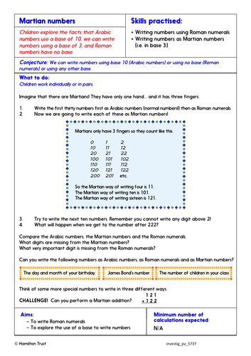 roman numerals year 5 problem solving