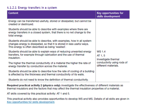 AQA GCSE Physics Changes in Energy | Teaching Resources