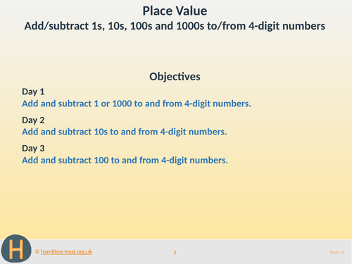 Place value additions: 4-digit numbers - Teaching Presentation - Year 4