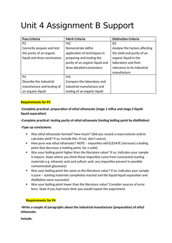 btec level 3 applied science unit 4 assignment briefs