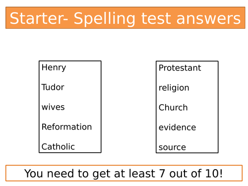 L2 KS3 History Tudors