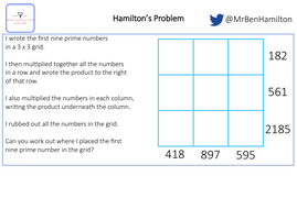 Prime Number Grid Puzzle | Teaching Resources