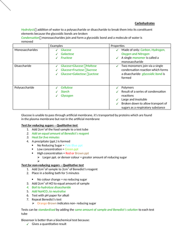 AQA Biology Section 1 notes