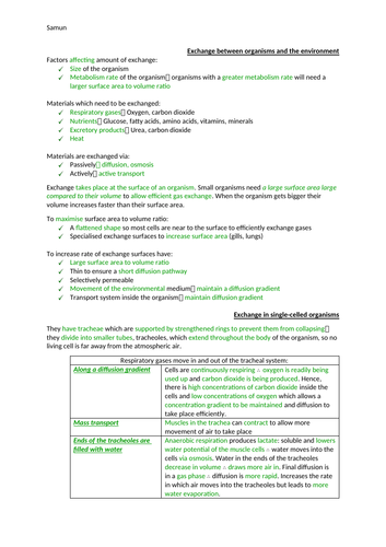 AQA Biology section 3 notes